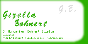 gizella bohnert business card